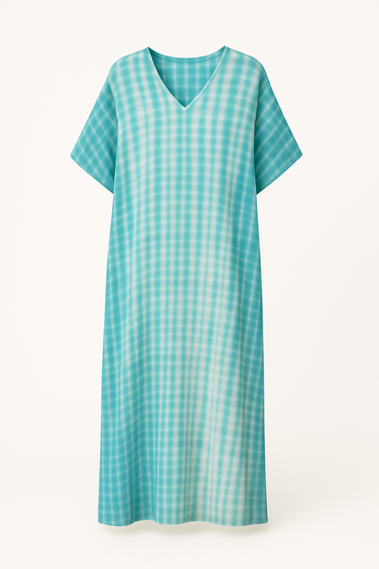 Turquoise Zomer Kaftan Jurk voor Dames – Elantra