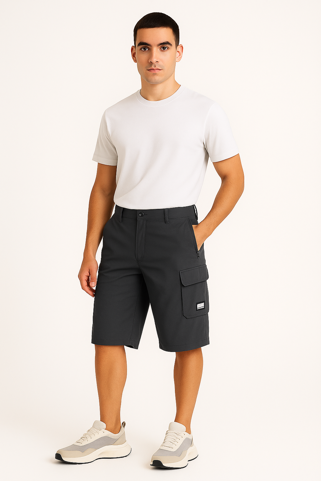Schneldrogende cargo shorts voor heren met zakken – Thijmen