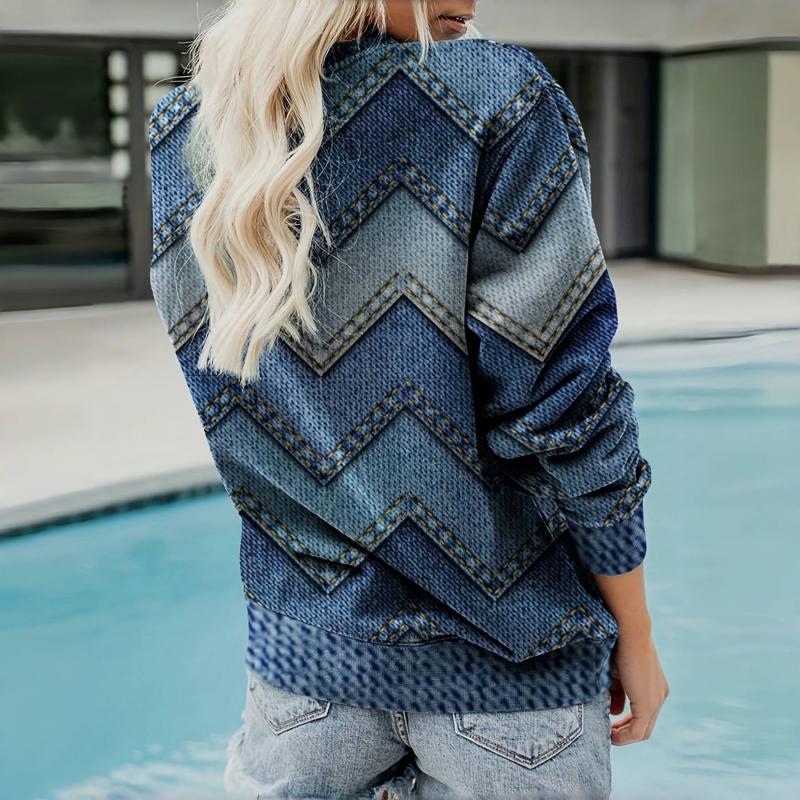 Geometrische gebreide sweater voor warmte en stijl – Olivia