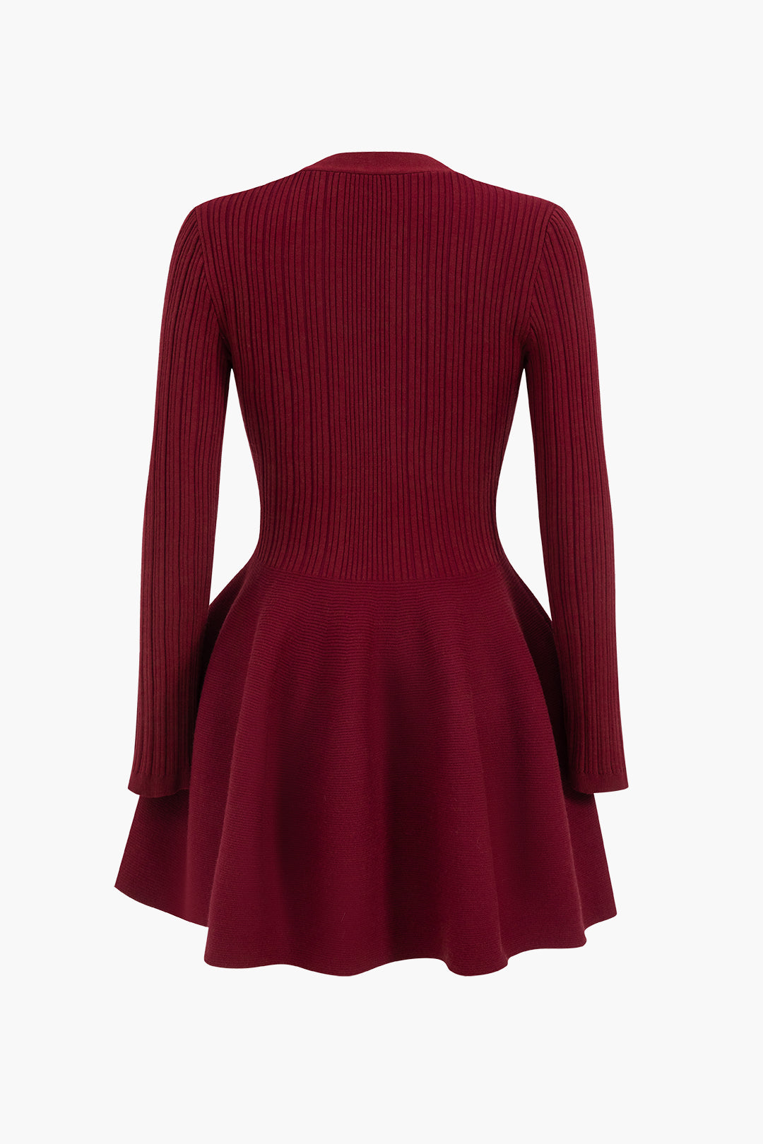 Stijlvolle V-hals jurk met puff zoom – Olivia