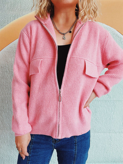 Comfortabele dames cardigan met rits – Julia