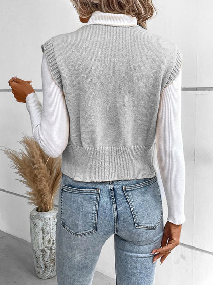 Stijlvolle V-hals cardigan met knopen – Emma