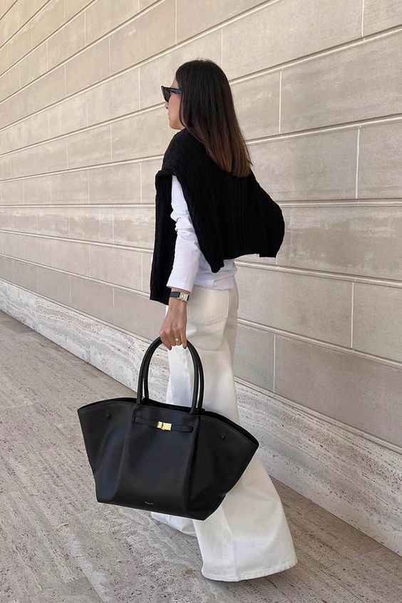 Leren tote bag voor dames met laptopvak – Arvella