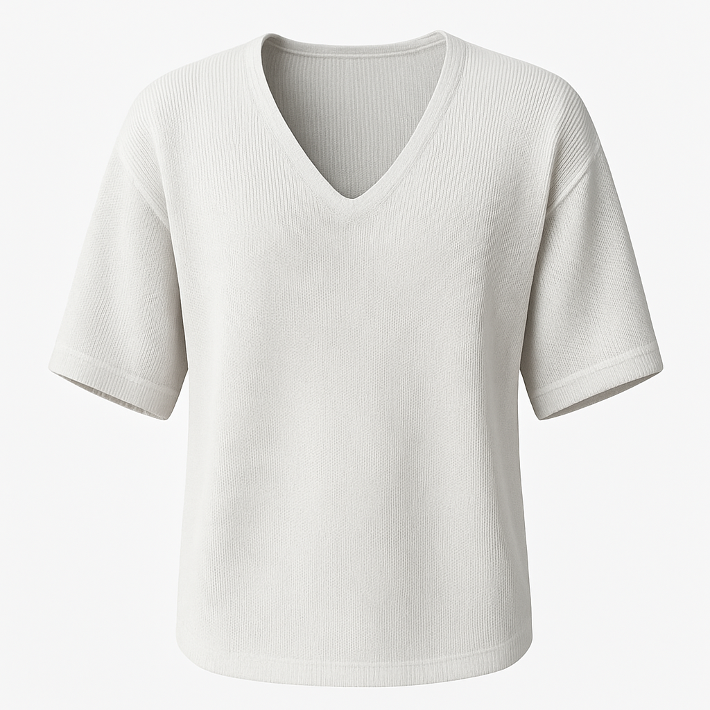 Oversized V-hals T-shirt heren zomer casual look – Jan