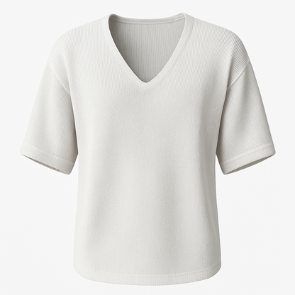 Oversized V-hals T-shirt heren zomer casual look – Jan