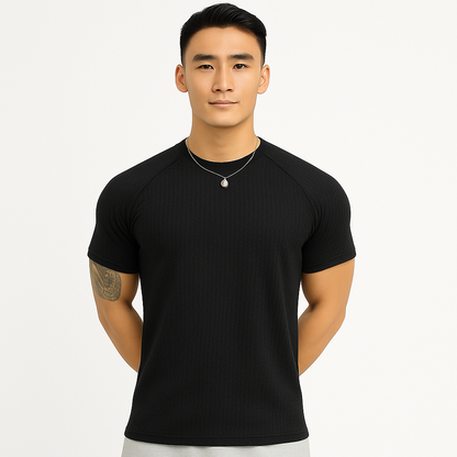 Heren T-shirt – ademend slim fit zomer casual – Dirk