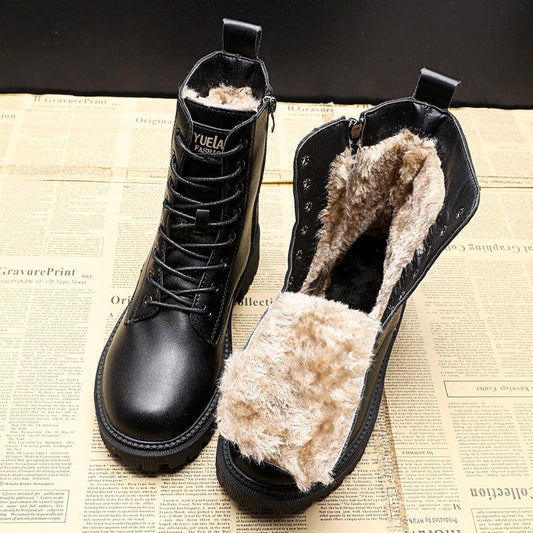 Leren Winterlaarzen voor Dames met Warmte en Comfort – Andrea