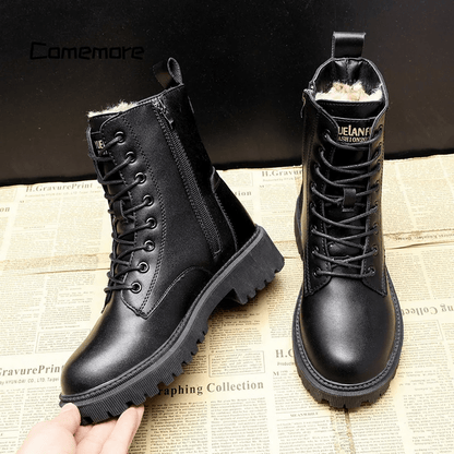 Leren Winterlaarzen voor Dames met Warmte en Comfort – Andrea