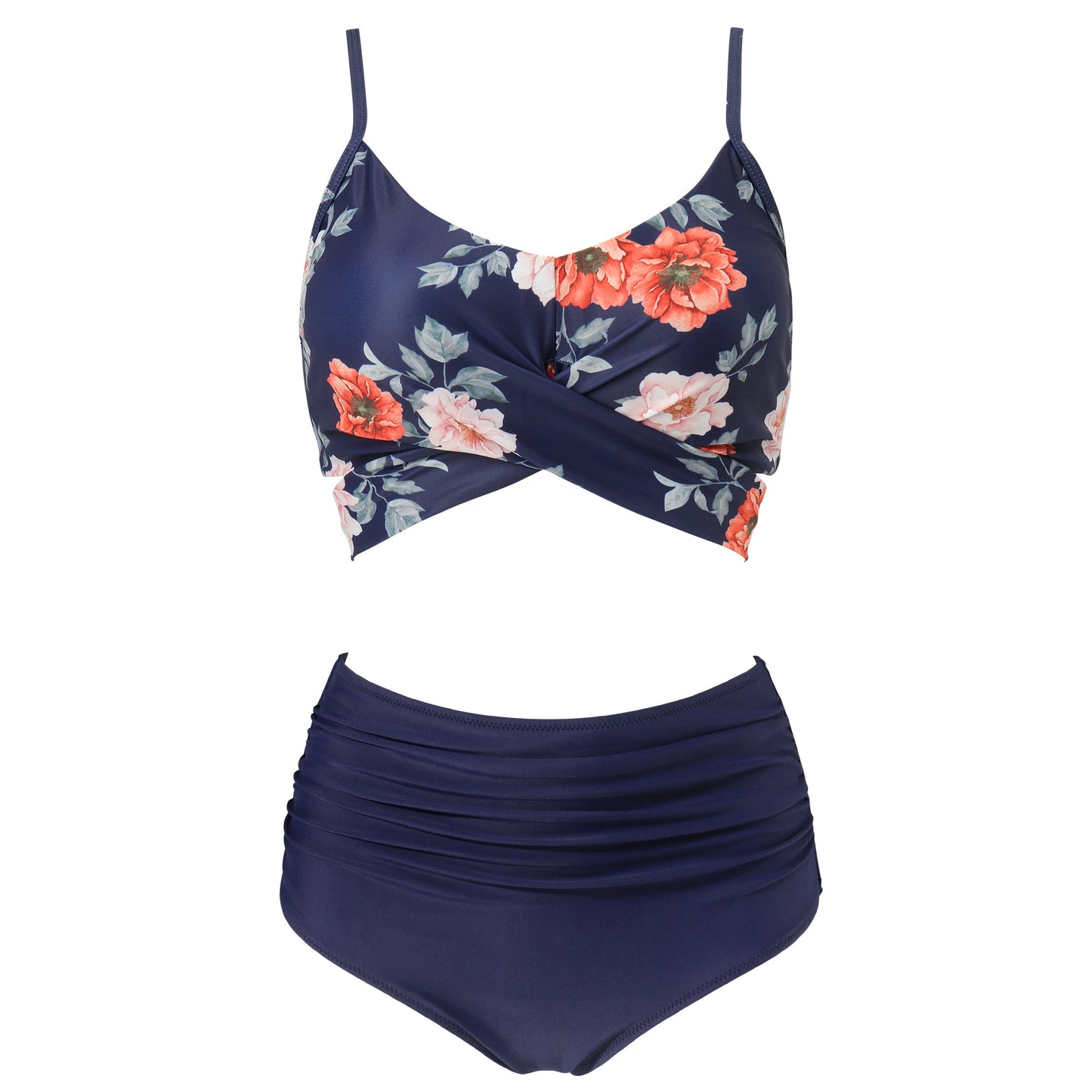 High-Waist Bikiniset met Vintage Print en Shape – Neravelle