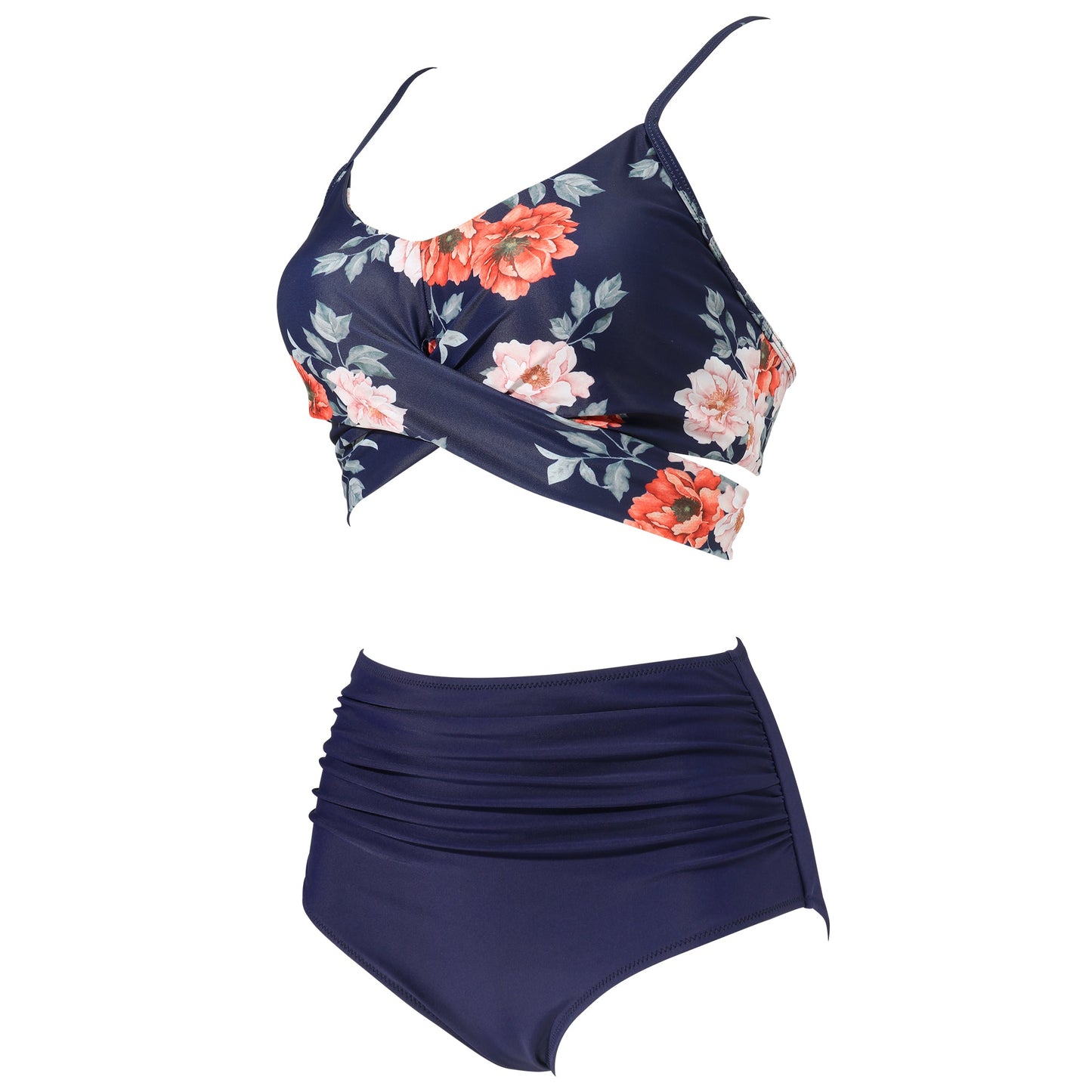 High-Waist Bikiniset met Vintage Print en Shape – Neravelle