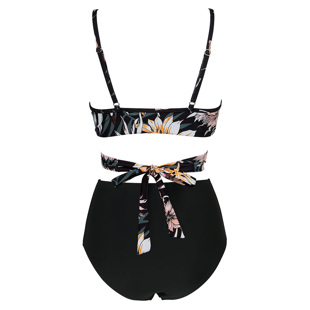 High-Waist Bikiniset met Vintage Print en Shape – Neravelle