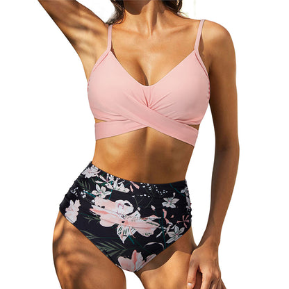 High-Waist Bikiniset met Vintage Print en Shape – Neravelle