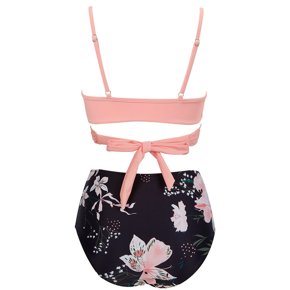High-Waist Bikiniset met Vintage Print en Shape – Neravelle