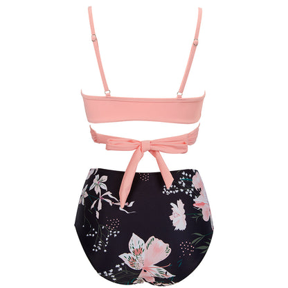 High-Waist Bikiniset met Vintage Print en Shape – Neravelle