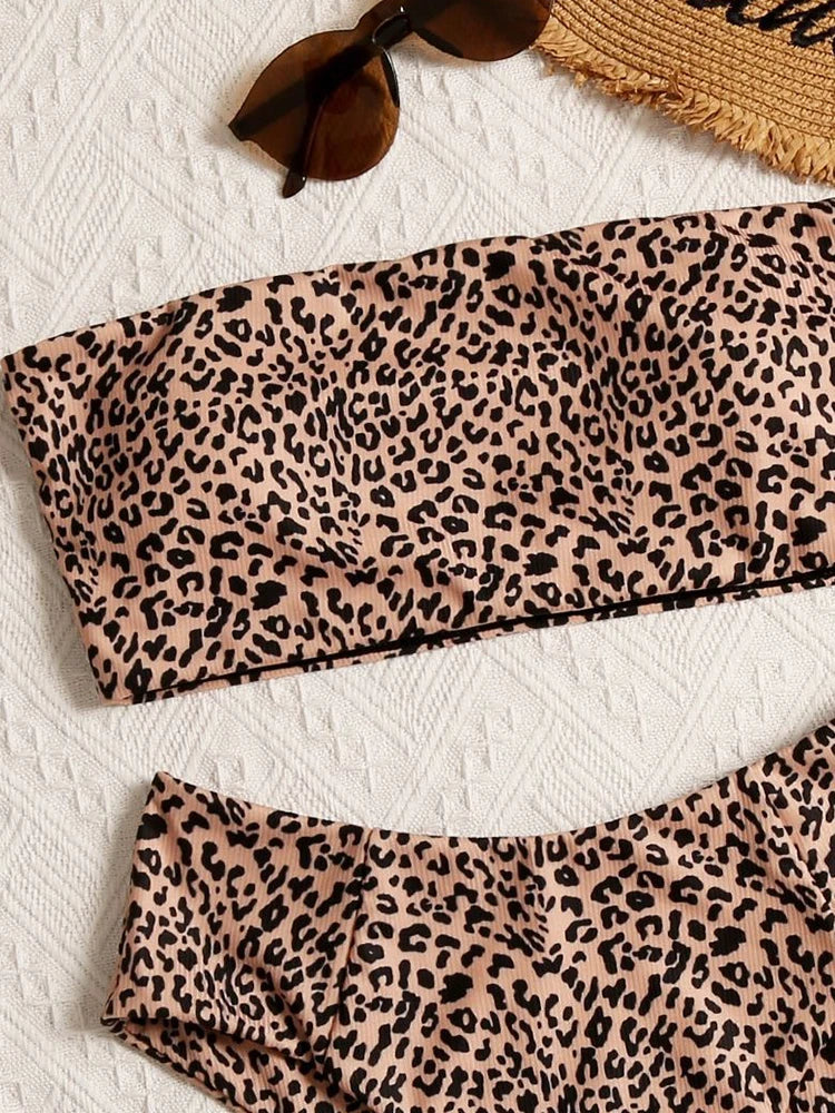Luipaardprint Bikini met Verstelbare Bandjes – Melavira