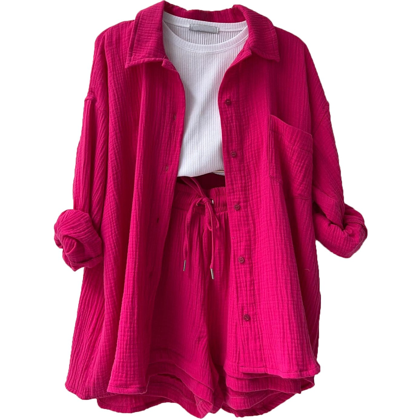 Zomerse dames loungewear set van katoen en comfort – Soline