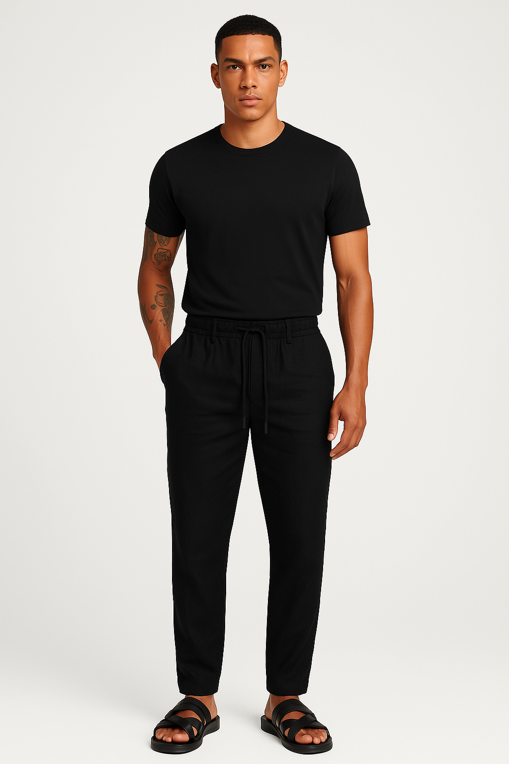 Luchtige heren sportbroek met trekkoord voor zomercomfort – Liam