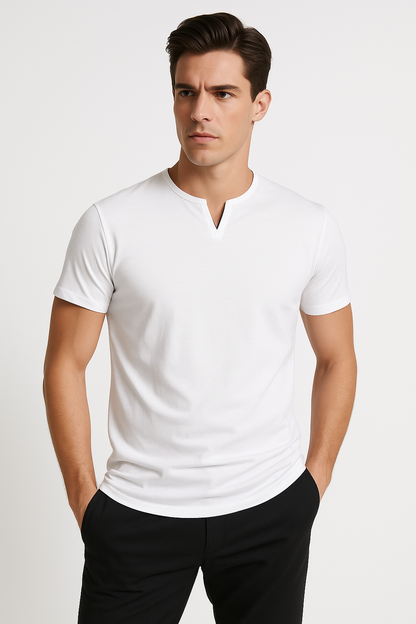 T-shirt voor heren, kort, ademend, slim fit en stretch – Dirk