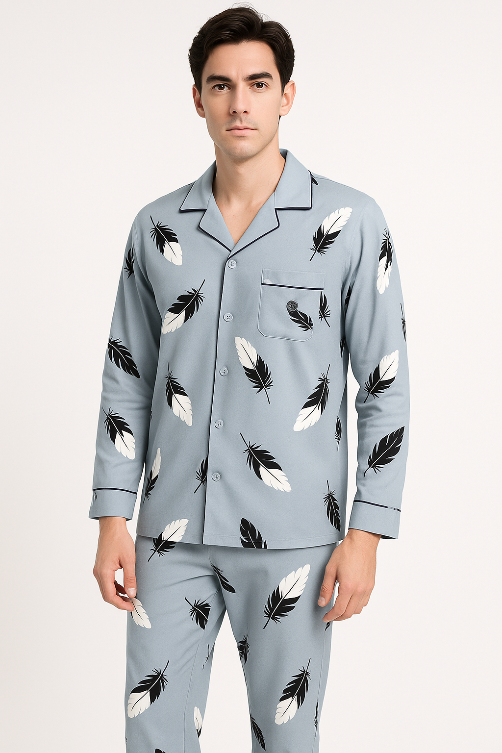 Stijlvolle Herenpyjama met Gestreept Ontwerp voor Ultiem Comfort – Tom