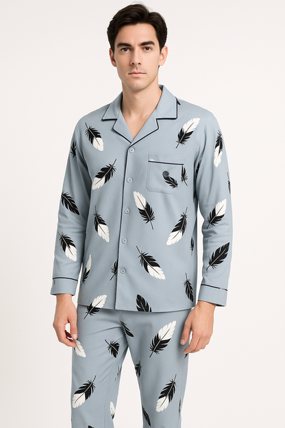 Stijlvolle Herenpyjama met Gestreept Ontwerp voor Ultiem Comfort – Tom