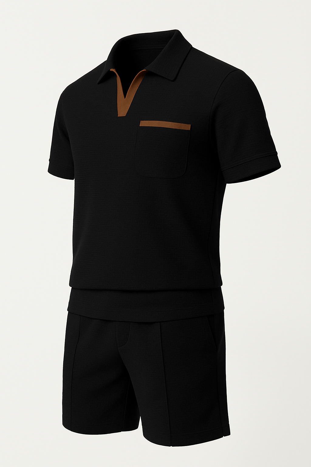 Korte mouwen heren shirt V-hals casual zomer – Dirk