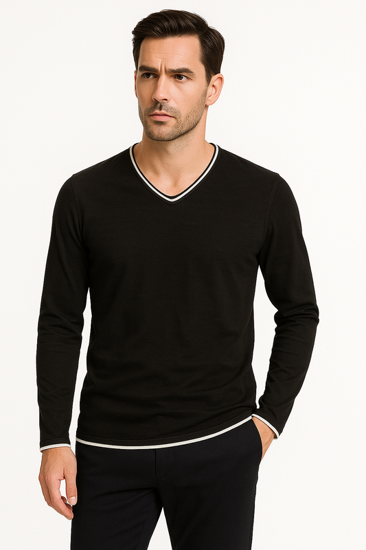 Herenoverhemd met V-Hals – Zomer Comfort Fit – Nakuro