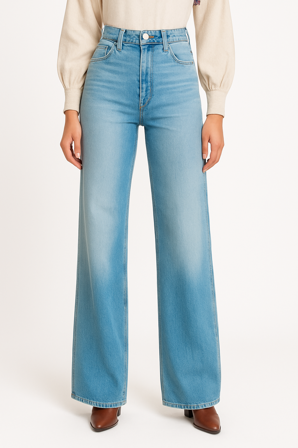 Brede Damesjeans voor Comfort en Stijl – Élise