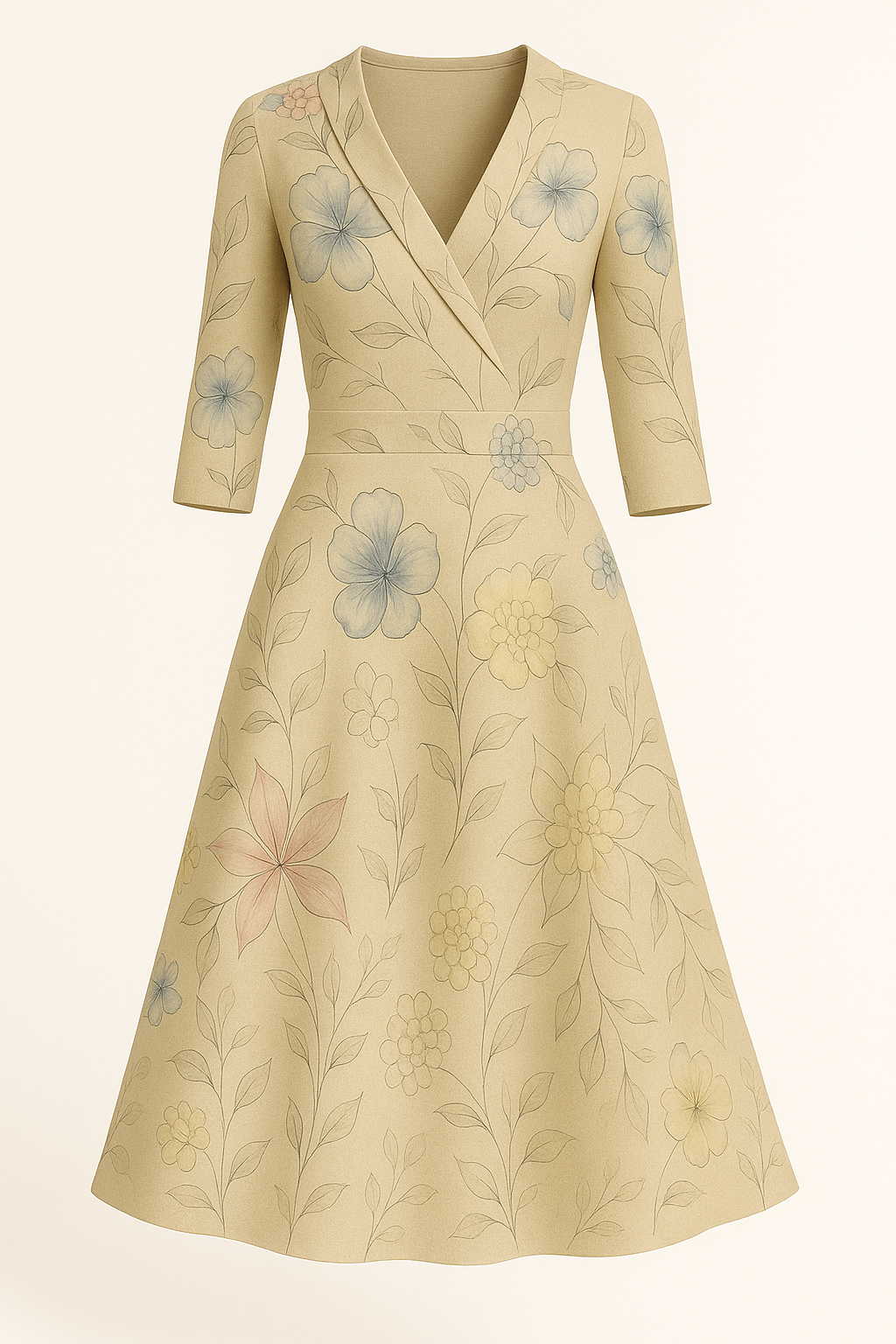 Bloemenjurk met elegante snit en luchtig comfort – Waltraud