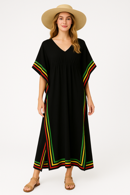 Luchtige, Casual Kaftan voor Zomerse Dagen – Vellura