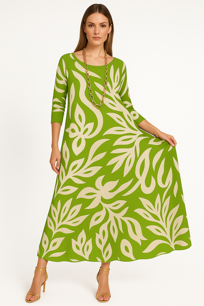 Maxi-jurk met print en ontspannen pasvorm – Mara