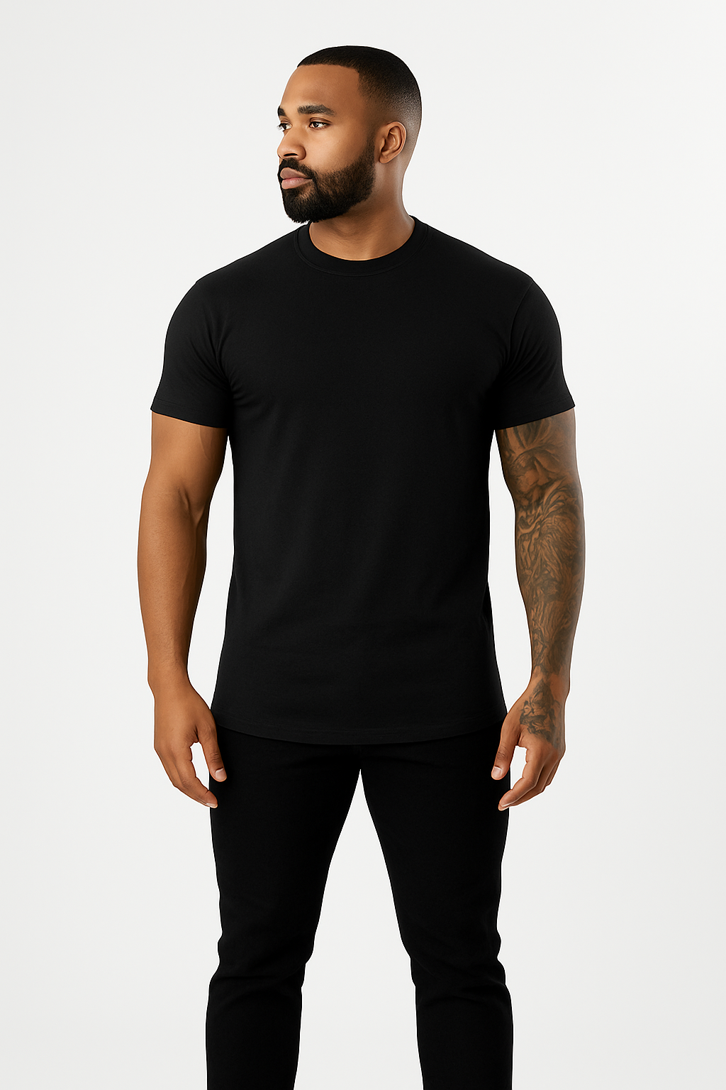 T-shirt heren ademend korte mouwen gespierde fit – Dewitt