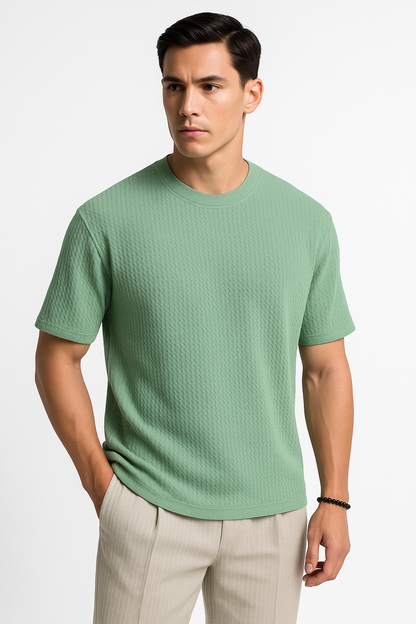 Gebreid herenshirt met moderne pasvorm en comfort – Yentl