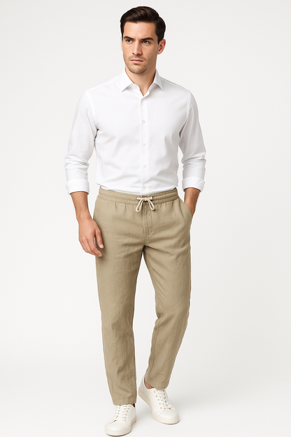 Linnen herenbroek voor zomer en lente – Jasper