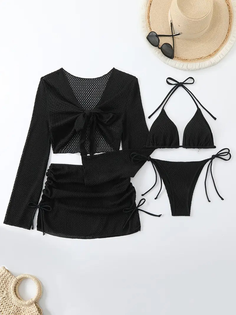 Wineglass Bay Gebreide Vierdelige Bikiniset