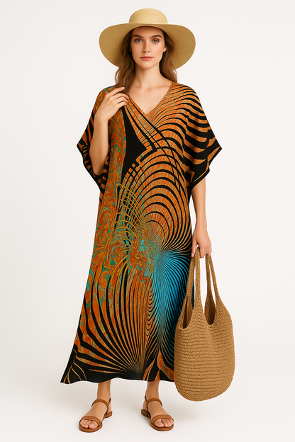 Luchtige Casual Kaftan voor Zomerse Dagen – Vellura