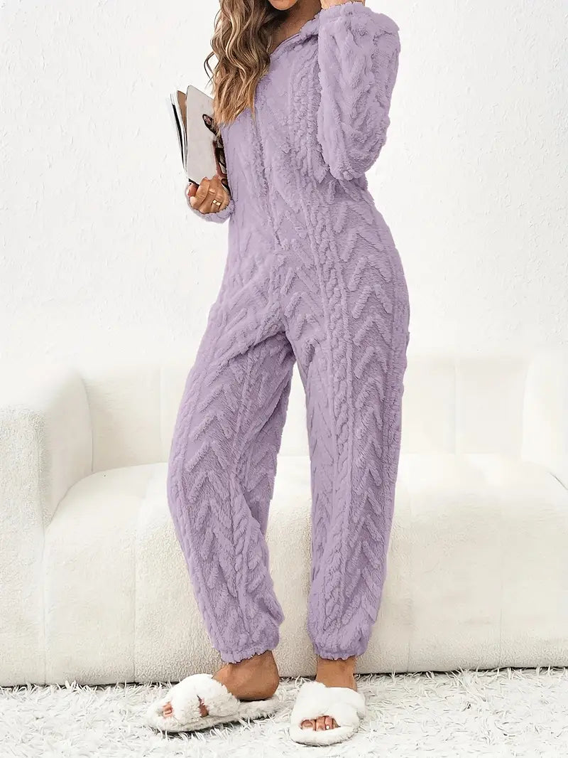 Warme fleece jumpsuit voor ultiem comfort – Sophie