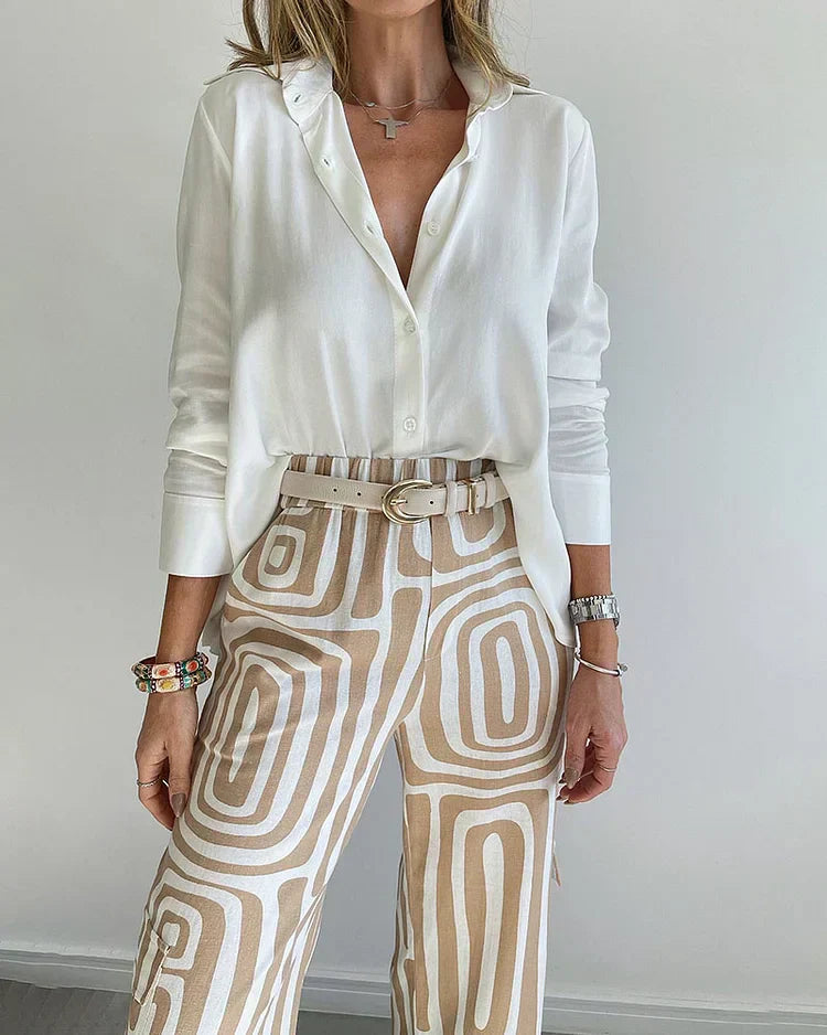 Twee-delige damesoutfit met comfortabele pasvorm – Elise