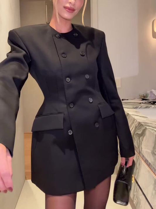 Blazerjurk dames met elegante snit en luxe stof – Maelina