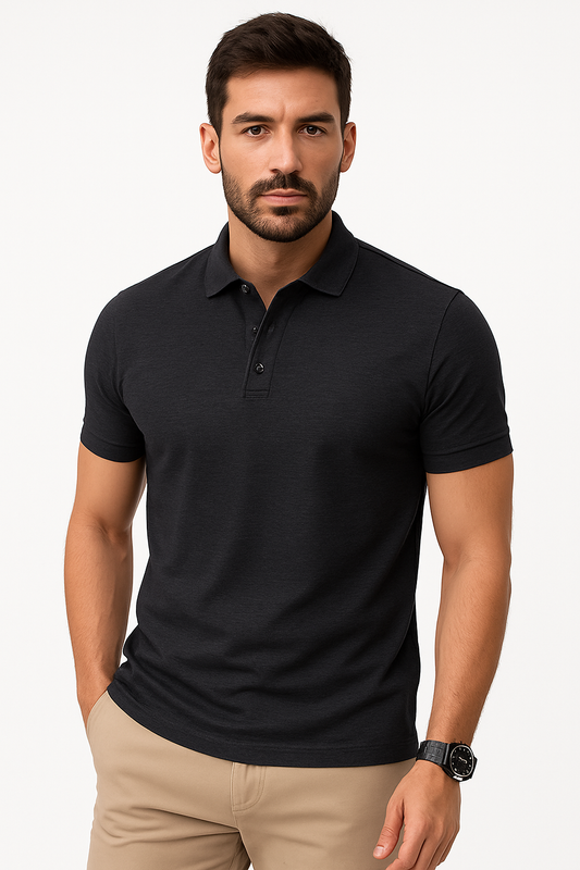 Elite Musclefit Polo met Knoopjes voor Heren – Max