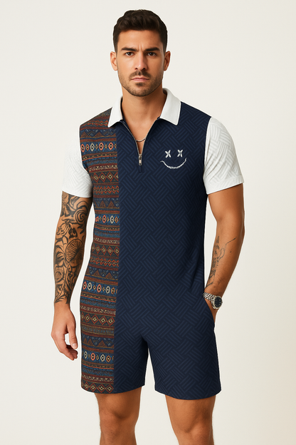 Zomerse herenset met poloshirt en shorts – Arie