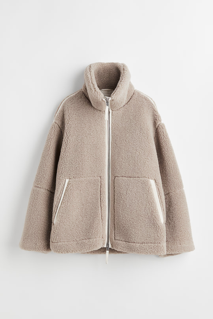 Alpaca Fleece Jas voor Dames met Rechte Pasvorm – Elinna