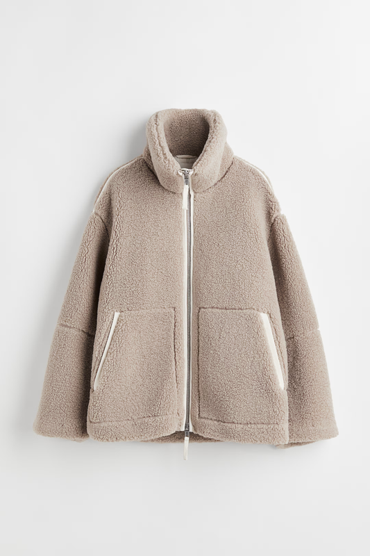 Alpaca Fleece Jas voor Dames met Rechte Pasvorm – Elinna