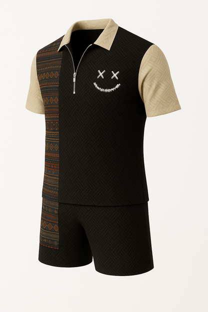 Zomerse herenset met poloshirt en shorts – Arie