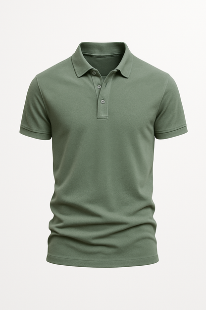 Heren poloshirt katoen ademend slim fit – Jan