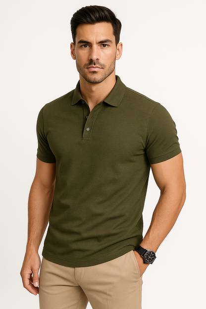 Elite Musclefit Polo met Knoopjes voor Heren – Max