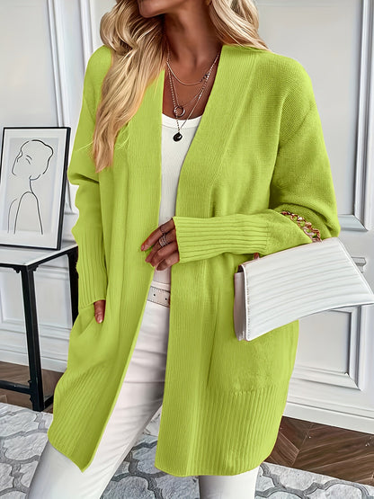 Lang dames vest met V-hals en stijl – Livia