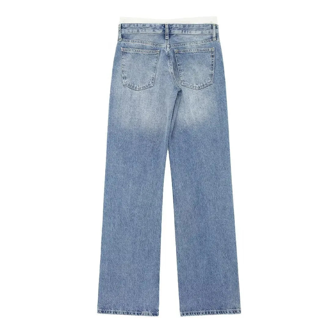 Witte Straight Jeans Stijlvol en Veelzijdig – Liv