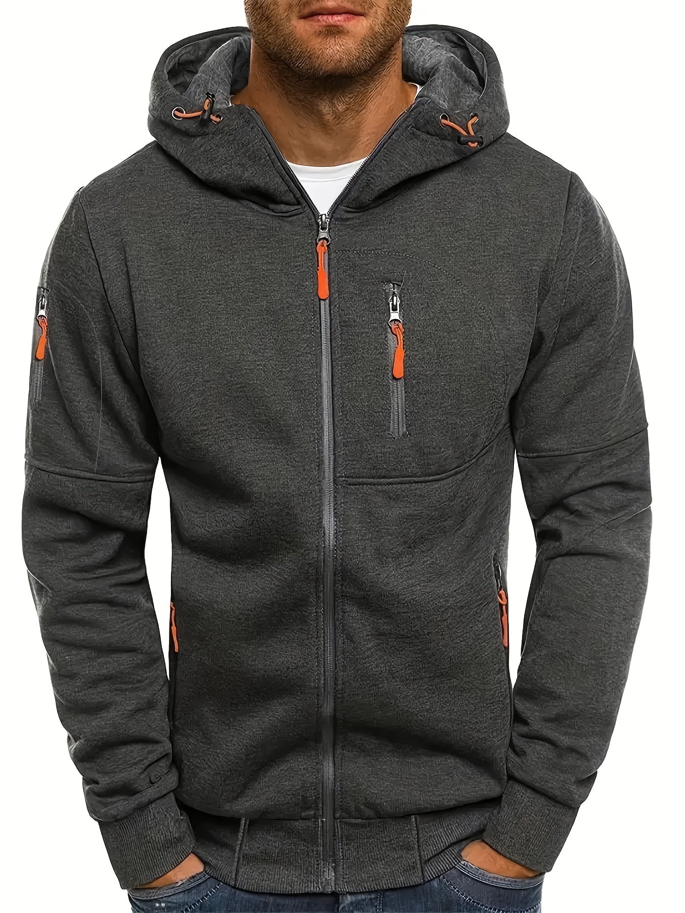 Casual sportieve heren hoodie met comfortabele pasvorm – Elias