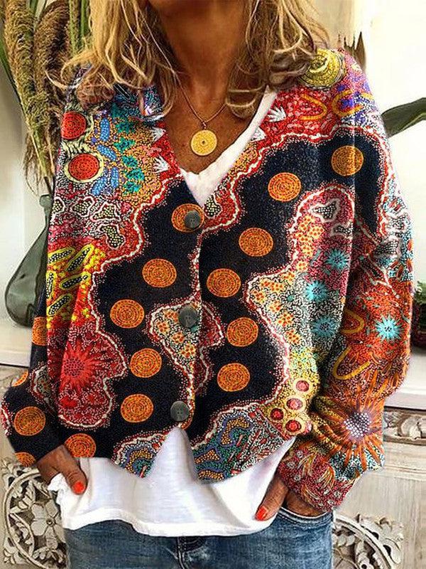 Dames Boho Gebreide Trui Comfort Uniek Design – Elowen