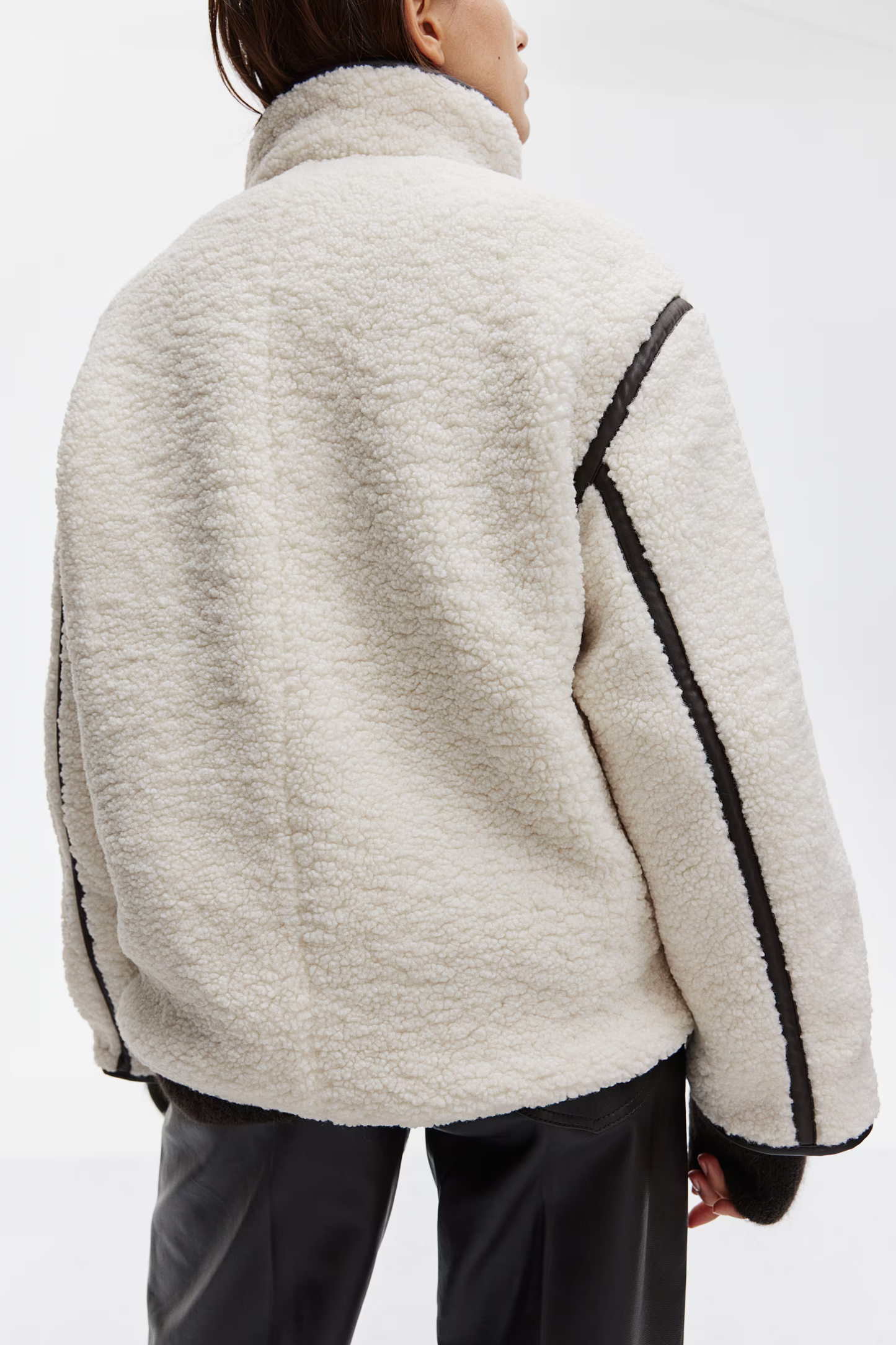 Sherpa Winterjas voor Dames met Contrasterende Biezen – Livora